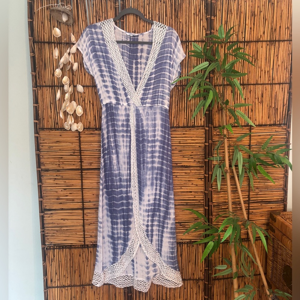 Blue Island Tie-Dye Cover Up Dress